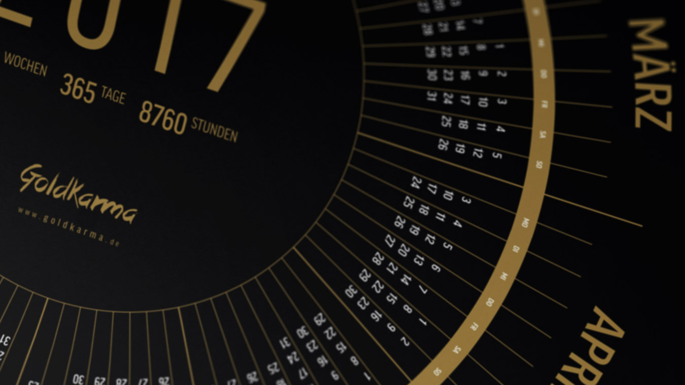 Jahreskalender 2017 von Goldkarma